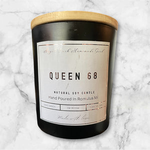 Queen 68 10oz candle