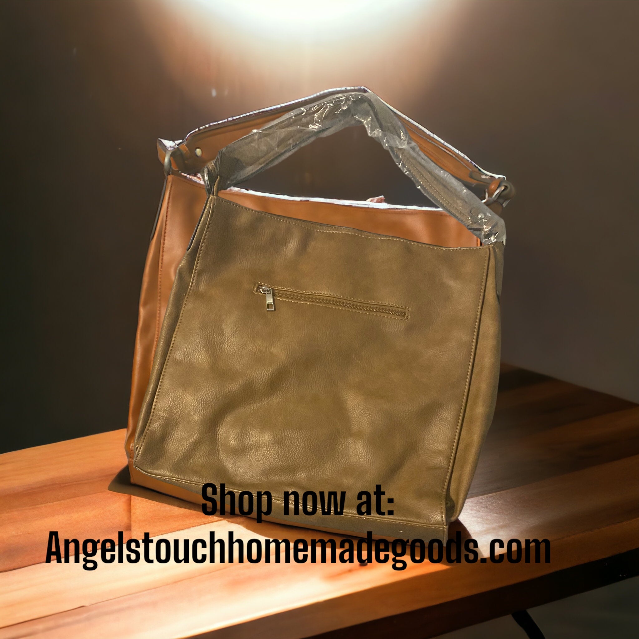 6. Light Chocolate Leather Bag