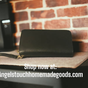 10. Black Leather Wallet Bag