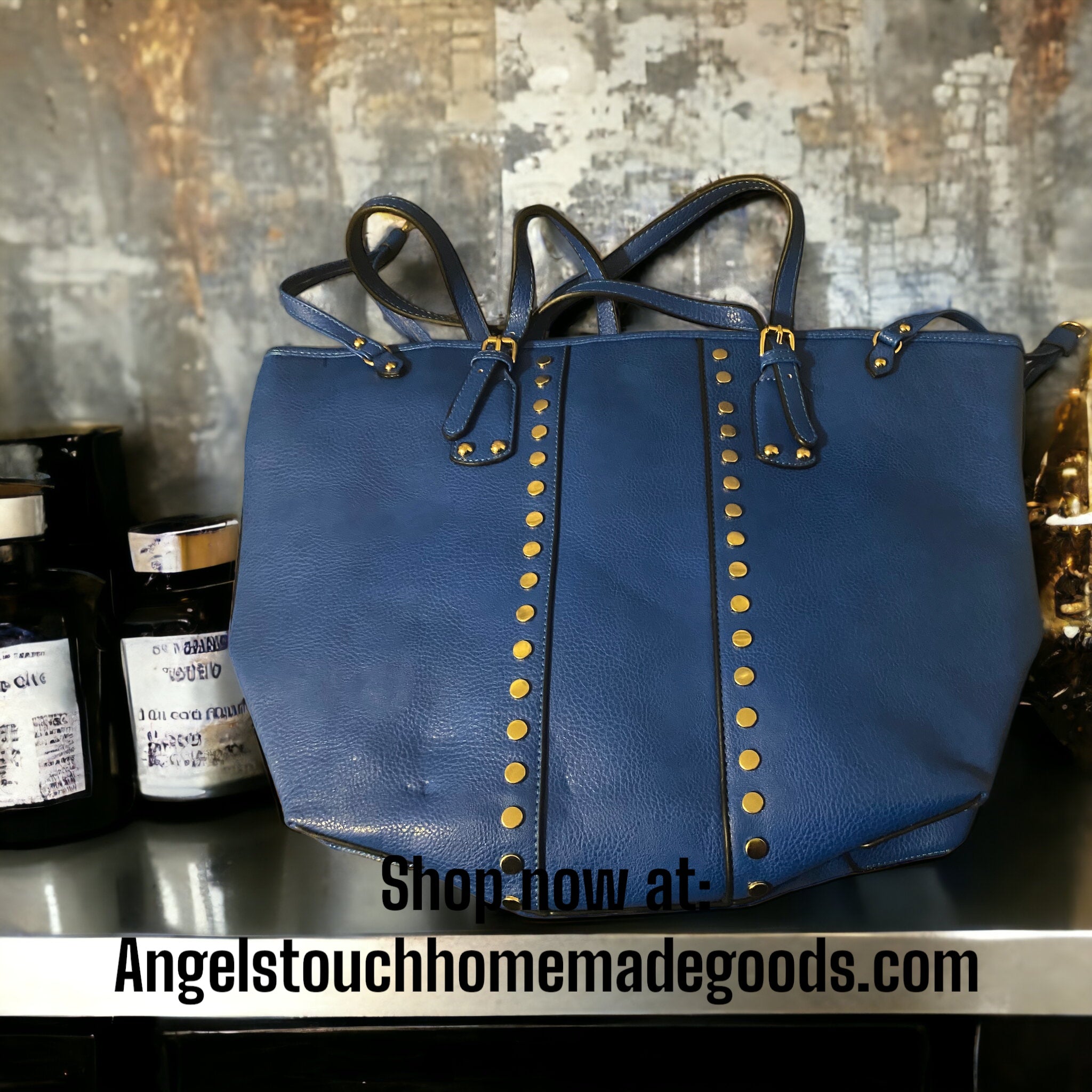 30.Blue Leather Bag