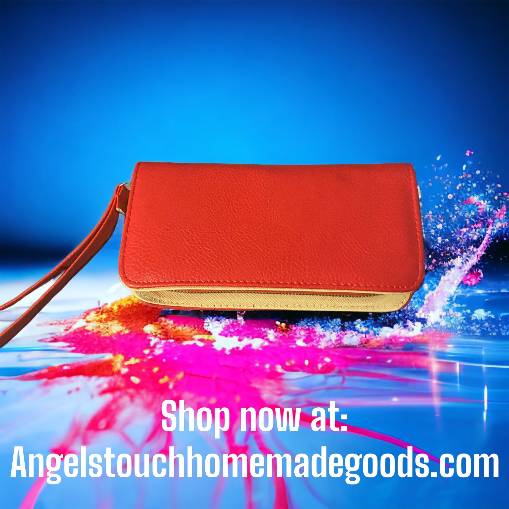 33. Red Leather wallet Bag