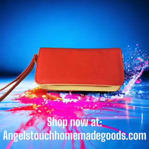 33. Red Leather wallet Bag